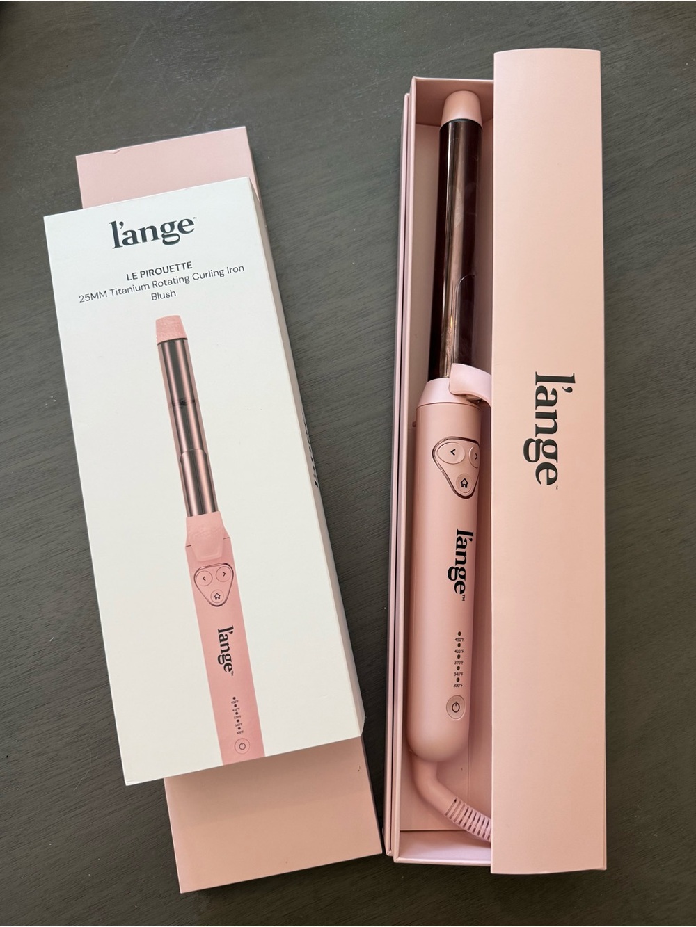 L'ange Le Pirouette 25mm Rotating Curling Iron - Blush